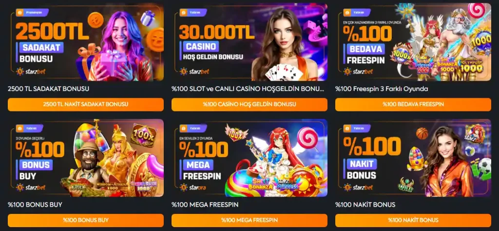 Starzbet Bonusları – Türler ve Avantajlar